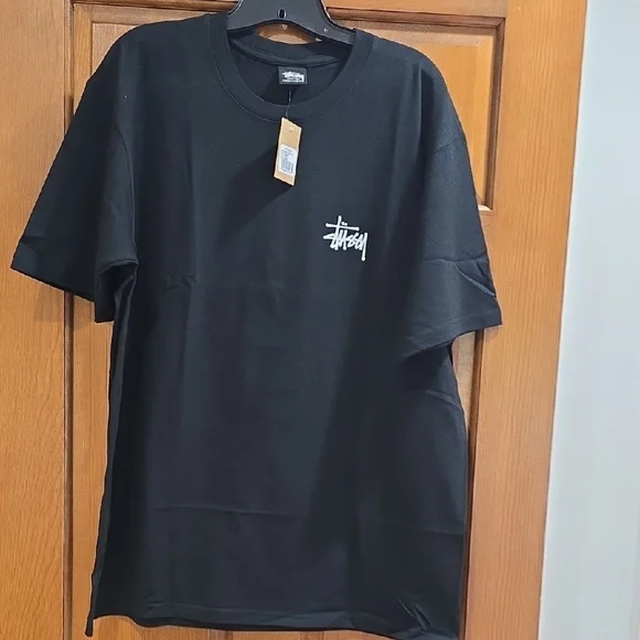 Stussy Black Short Sleeve Tee Classic Crew Neck - Picture 4 of 5